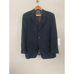 Loro Piana 100% Cashmere 3 Button Blazer ~ 42L Charcoal Gray Lined